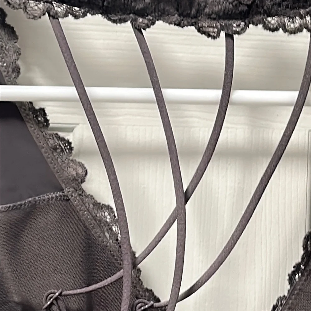 Victoria Secret Pink Elegant Brown Lace Bralette Size Medium - Picture 9 of 13